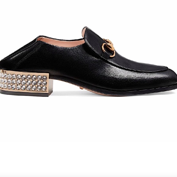 Gucci Horsebit Leather Loafer with Crystals Mules/Slides - Picture 11 of 11